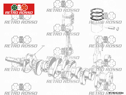 Jeu segments piston 2600cc 83mm (1,60-1,60-4,00mm)