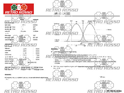 Arbre à cames sport 1300 - 2000cc 105 13,0mm / 307