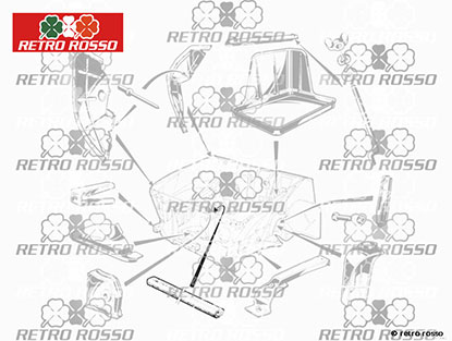 Jeu (4) joints huisserie pour radiateur 105 / 115