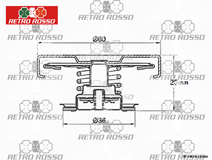 Bouchon radiateur 1300 - 2000 cc. 0,70bar