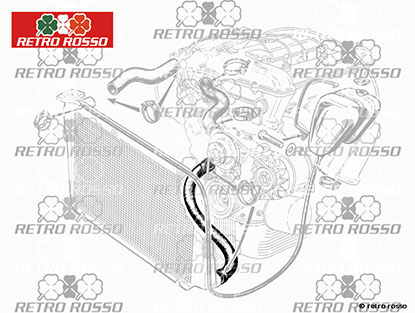 Durite Alfetta / GTV <82 (pompe à eau - radiateur)