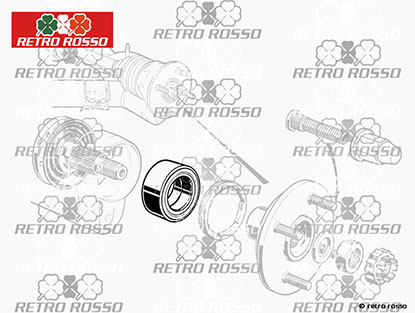 Roulement arrière Alfetta / GTV 6 + 75