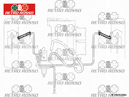 Flexible de frein avant Alfetta / GTV / Giulietta / 75 (445mm)