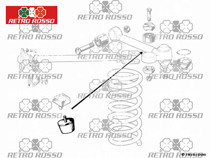 Bloc caoutchouc avant avec filetage 1300 - 2000 105