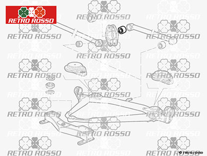 Silentbloc post. bras reaction Alfetta + Giulietta + 75