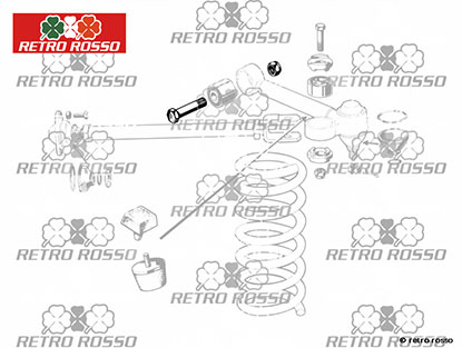 Boulon avec ecrou bras suspension supérieur 105 / 115