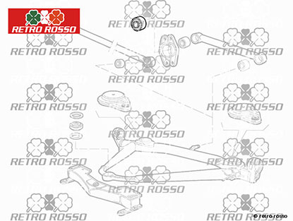 Silentbloc central bras reaction Alfetta + Giulietta + 75