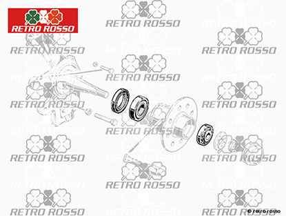 Kit roulement roue avant 1300-2000cc 750/101/105 SKF