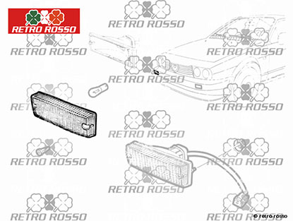 Cabochon clignotant Alfetta Berlina + GTV droite