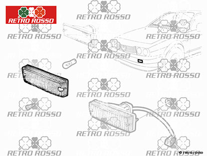 Cabochon clignotant Alfetta Berlina + GTV gauche