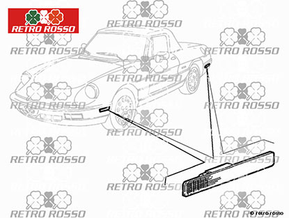 Clignotant latéral Alfa Romeo Spider 1990 - 1993 USA