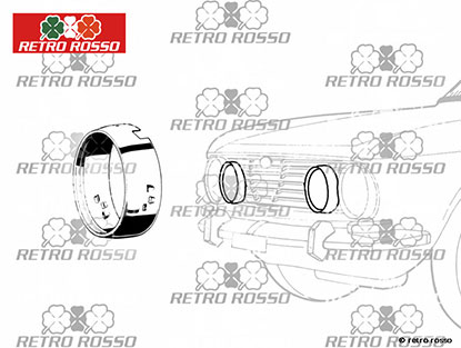 Anneau phare chromé intérieur 1300 - 2000 GTV Bertone