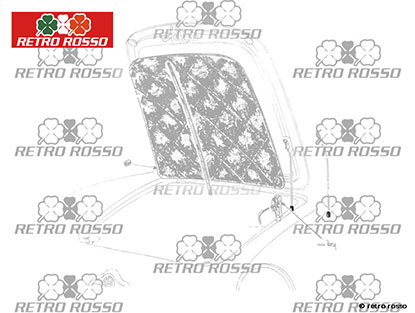 Bonnet caoutchouc support capot 101 / 105 1. serie