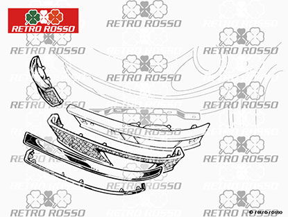 Jeu pare-chocs avant Spider Coda Tronca 1970 - 1982