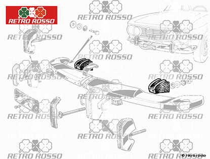 Cales (2) pare-chocs avant 1300 - 2000 Bertone GT