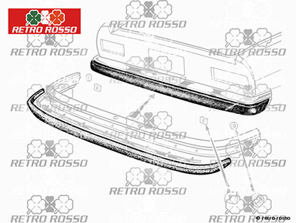 Caoutchouc pare-chocs arrière Duetto Spider 70-82