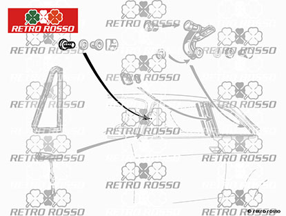 Vis pour charnière déflecteur GT / GTV Bertone