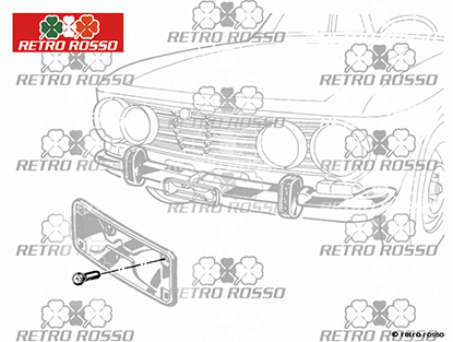 Vis e clip support plaque avant Bertone GT / GTV 