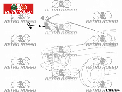 Vis fixation rétroviseur court Giulia, Berlina, Bertone GT