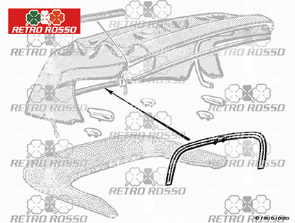 Barre de fixation arrière pour capote Giulietta Spider