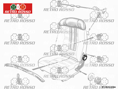 Molette sièges Alfa Romeo / Ferrari / Fiat / Lancia