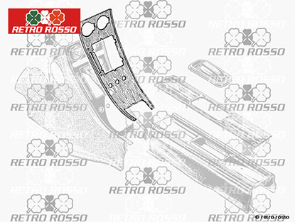 Habillage bois console centrale 1750 GTV Bertone