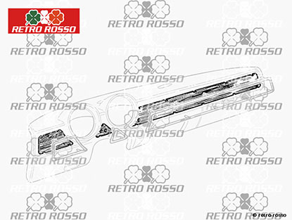 Habillage bois tableau de bord 1300 - 1750 GT Bertone