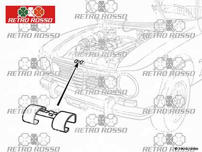 Ressort pour serrure capot moteur 1300 - 1600 Giulia