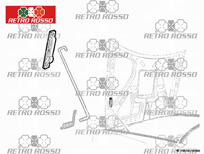 Support de capot Alfetta Coupe GTV4 / GTV6 / Sud Sprint