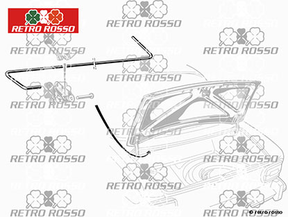 Jeu (2) tringles de maintien coffre Alfa GT Bertone