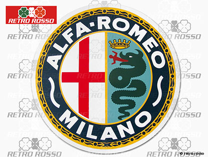 Autocollant Alfa Romeo Milano (rond 30cm)