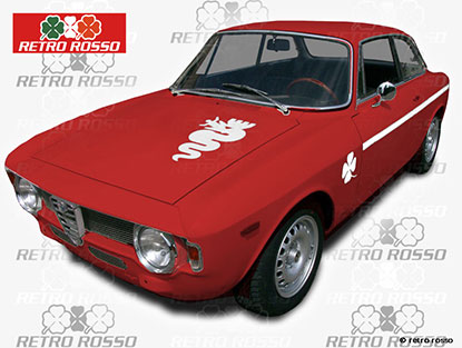 Jeu autocollants Alfa Romeo GTA (blanc)