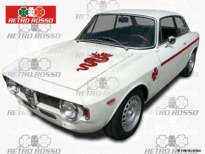 Jeu autocollants Alfa Romeo GTA (rouge)