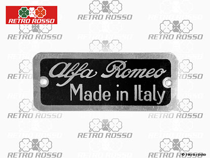 Plaque métallique Alfa Romeo 