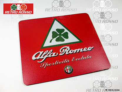 Tapis de souris avec logo Quadrifoglio Emblem