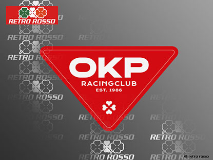 Autocollant OKP RACING CLUB 160 x 95mm ROUGE