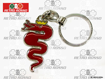 Porte-clé serpent Alfa rouge