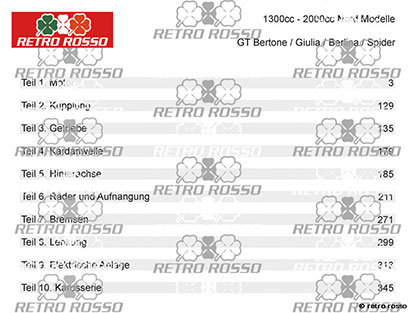 Instruction de réparation 105 - models 1300 - 2000cc