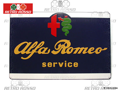 Plaque émaillé  Alfa Romeo Service 800 x 550mm