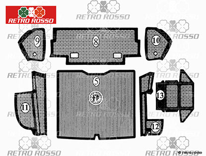 Jeu (7) tapis en caoutchouc 2000 / 2600 Sprint