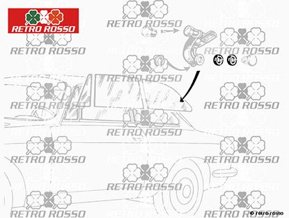 Jeu (4) joints compas vitre de custode GT Bertone