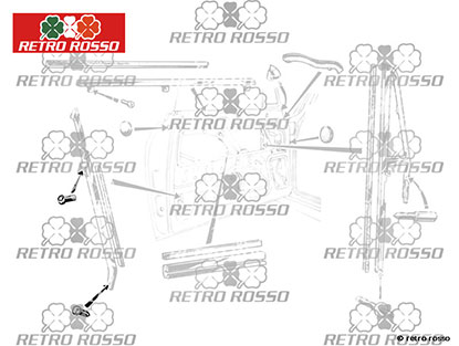 Boulon pour guide vitres Bertone GT / GTV