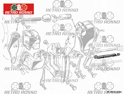 Ressort rappel frein arrière 1300 - 1600cc Dunlop