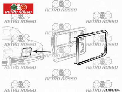 Encadrement chromé plaque arrière Alfa 280 x 200mm