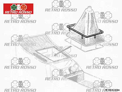 Cadre chromé soufflet levier vitesses 2000 GTV Bertone