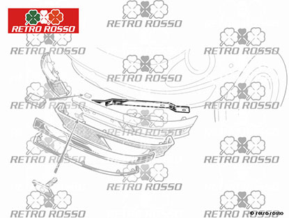 Support pare chocs avant Spider 70- 82