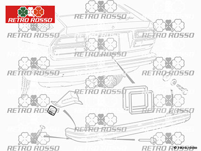 Entretoise pare-chocs arrières Alfetta GT / GTV