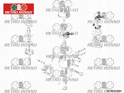 Contacts rupteur Marelli 1900 / 2000 / 750 / 101