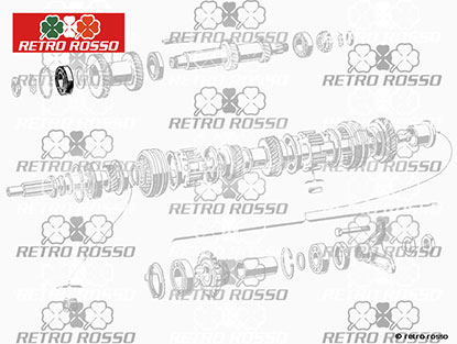 Roulement arbre secondaire avant 1300cc 750 Giulietta