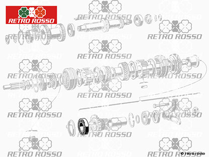 Roulement arbre primaire centrale 1300cc 750 Giulietta